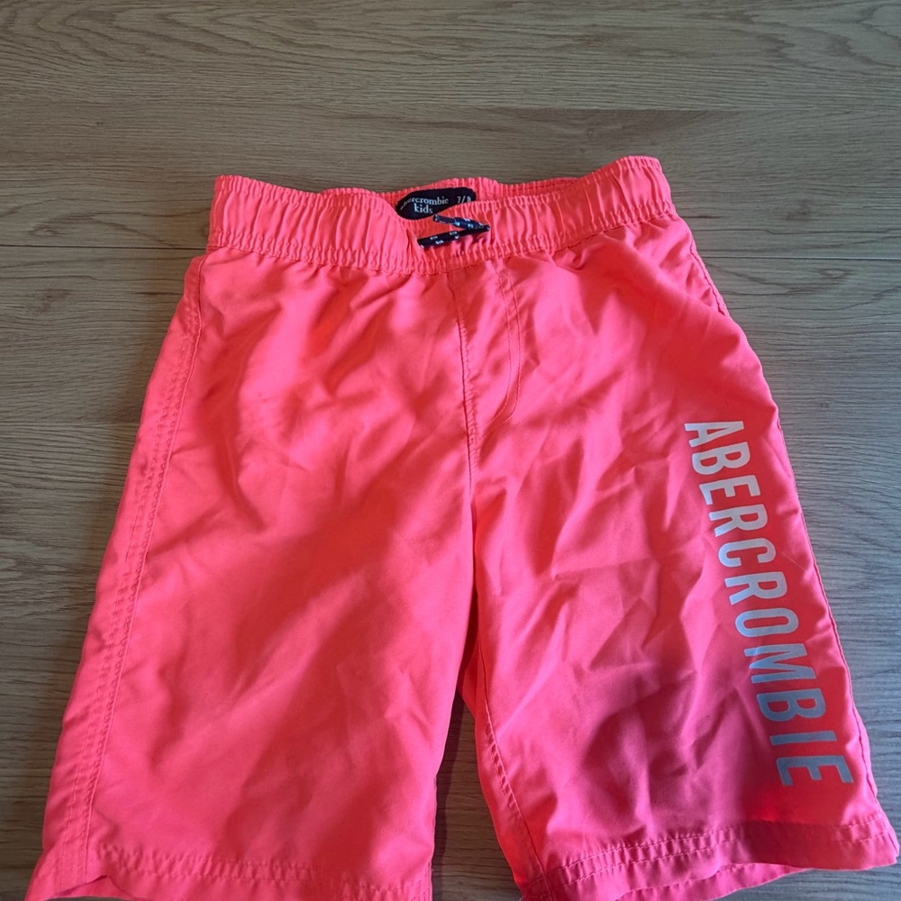 Abercrombie Kids Bright Coral Swim Trunks